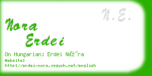 nora erdei business card
